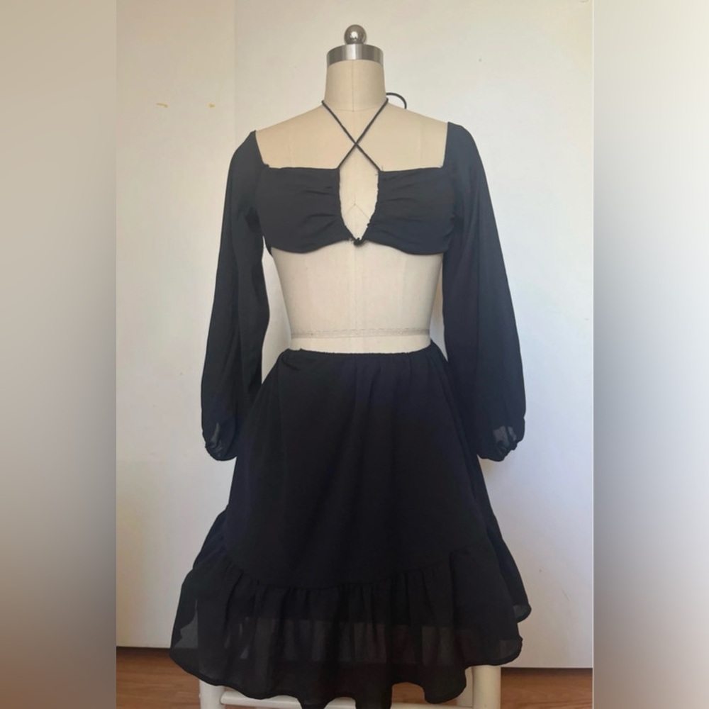 Princess Polly Black A-Line Ruffle set